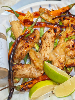 A picture of Typhoon Day Home Cooking: Spiced Grilled Chicken Tenders & Chicken Cartilage & Vegetables.