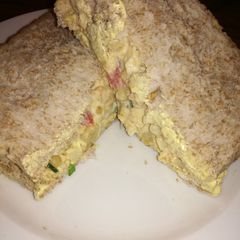 Vegan "tuna" salad sarmie A picture of Vegan "tuna" salad sarmie.