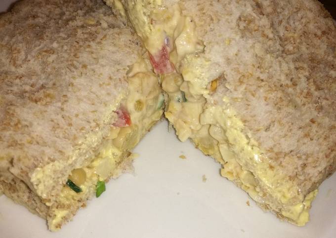 Steps to Prepare Favorite Vegan &#34;tuna&#34; salad sarmie