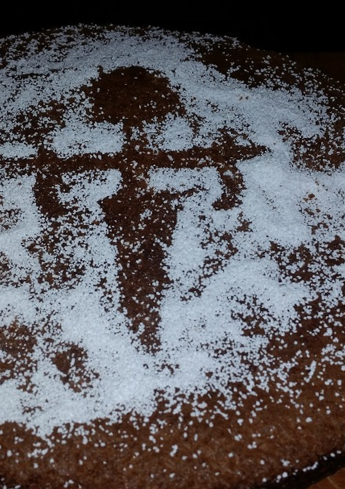 Una foto de Tarta de Santiago
