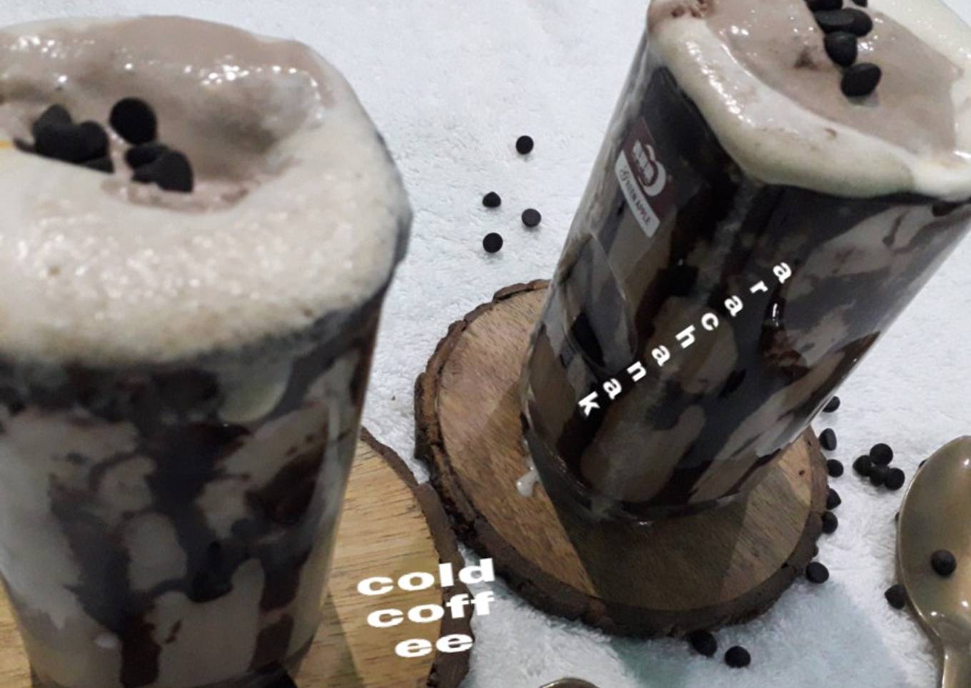 Cold coffee with icecream choco chips