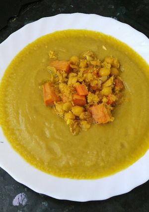 Una foto de Puré de garbanzos con zanahoria