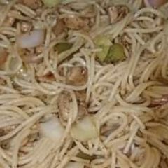 A picture of Spicy chicken spaghetti 🍝.