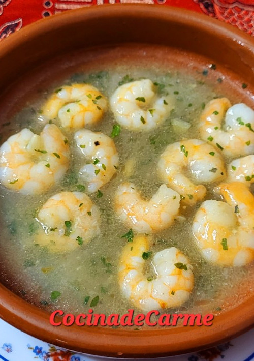 Una foto de Langostinos picantitos