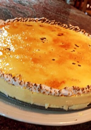 Una foto de Tarta de crema catalana