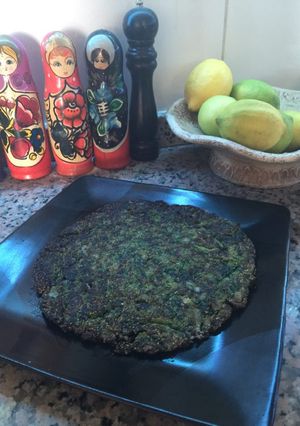 Una foto de Tortilla de espinaca con polenta