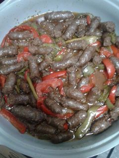 صورة لوصفة شاورما السجق بالصويا صوص