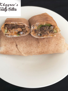 A picture of Spicy shawarma 🌶 🌯.