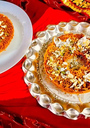 A picture of Rajasthani Ghevar.