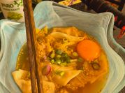 Una foto de col china sopa