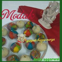 A picture of Rainbow magic steam modak.
