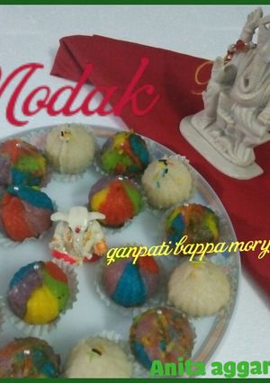 A picture of Rainbow magic steam modak.