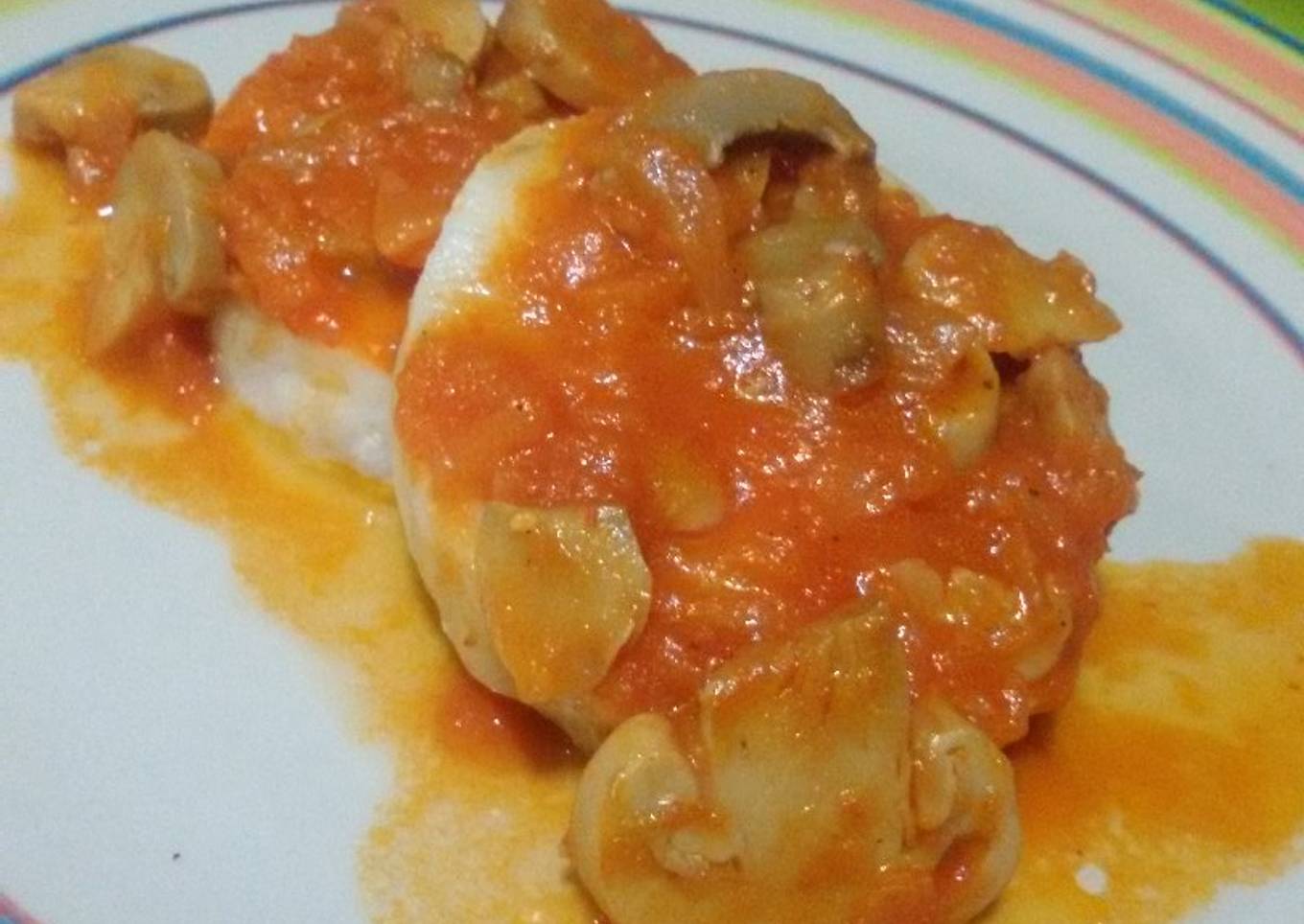 Medallones de merluza con tomate con Thermomix