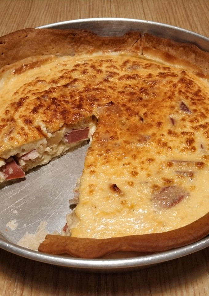 Una foto de Quiche de Bacon y Jamón York