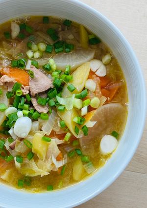 A picture of Pork Miso Soup (Tonjiru).
