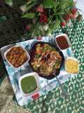 Chole ragda with potato pattice