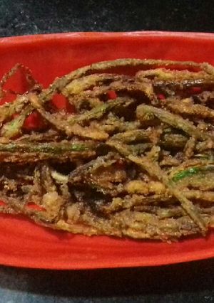 A picture of Kurkuri bhindi.