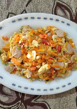 Foto resep Tumis Sawi Putih,Wortel & Telur