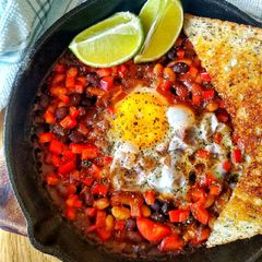 A picture of Mexican Egg & Beans.