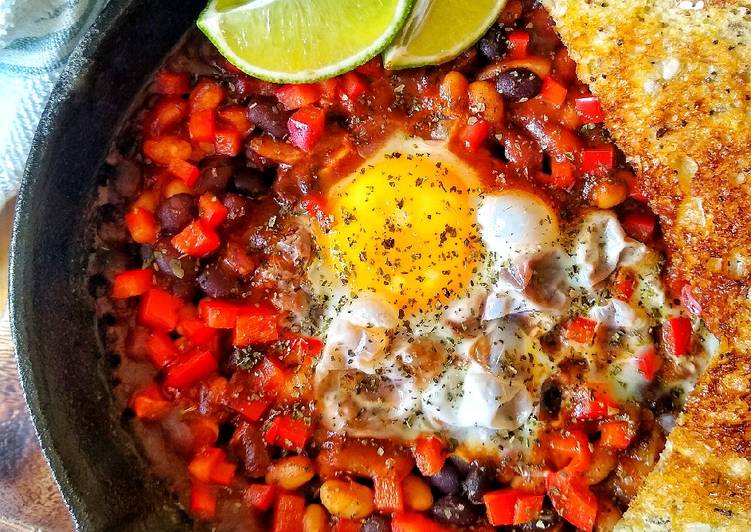 Steps to Make Favorite Mexican Egg & Beans