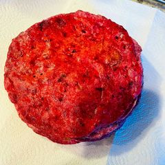 A picture of Title : beetroot roti or tortilla.