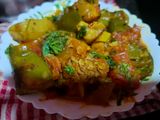 শিম আলু বড়ি দিয়ে কাতলা মাছ (shim aloo bori diye katla mach recipe in Bengali)