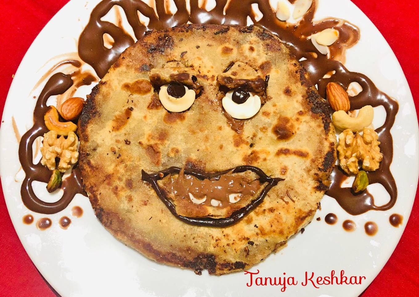 Chocolate dry fruits paradha