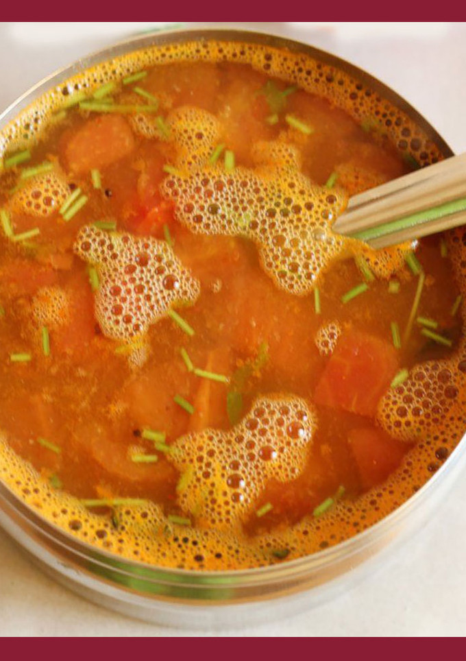 அம்மாவின் மிளகு ஜீரா சாத்தமுது (ரசம்)(rasam recipe in tamil) செய்முறை முக்கிய புகைப்படம்