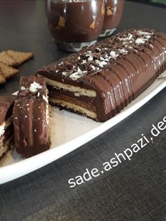 عکسی از دستور دسر شکلاتی با بیسکوییت
