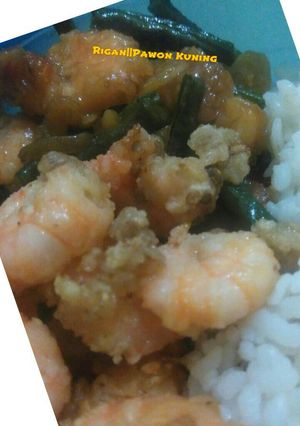 Foto resep Mix Udang Tepung Tumis Kacang Panjang
