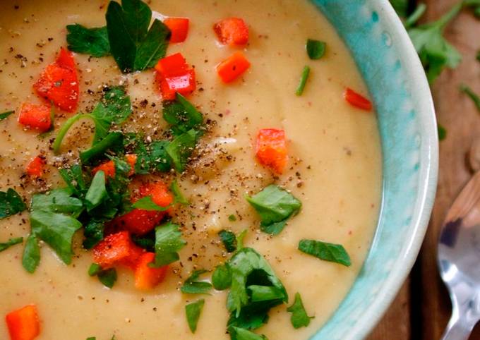 Simple Way to Prepare Favorite Creamy roasted parsnip &amp; potato soup