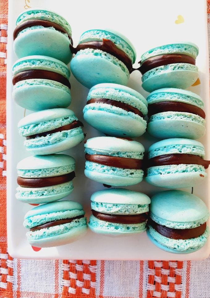 Una foto de Macarons con merengue italiano