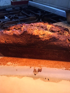 Una foto de Budín de banana marmolado
