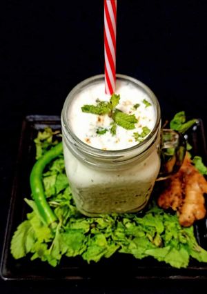 A picture of Pudina masala Buttermilk.