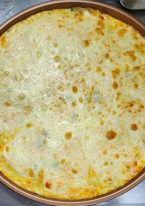 Una foto de Pizza de zapallitos y avena