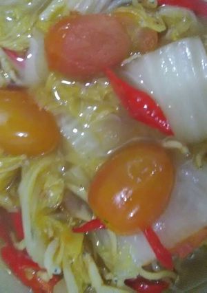 Foto resep Tumis sawi teri tomat cerry