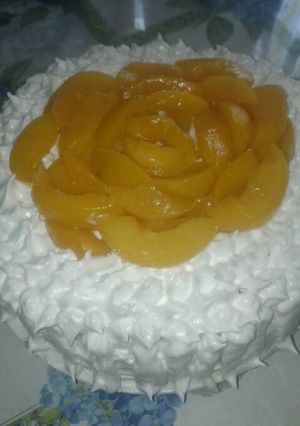 Una foto de Torta de duraznos
