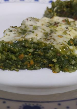 Una foto de Pizza de espinaca
