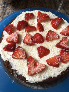 Φωτογραφία της συνταγής Ricotta lemon coconut strawberry cake