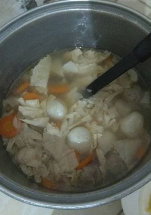 Foto resep Sup bakso kembang tahu