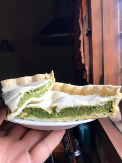 Una foto de Tarta de Espinaca, queso y cebolla LIGHT