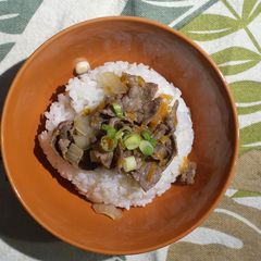 Gyūdon (Japanese Beef Bowl) A picture of Gyūdon (Japanese Beef Bowl).