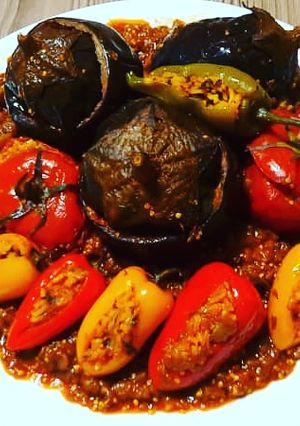 عکسی از دستور دلمه بادمجون