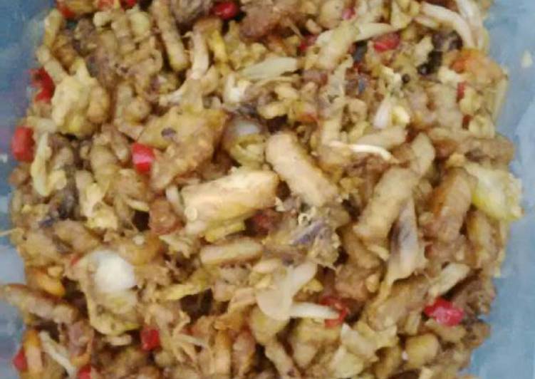 Suwir ayam tempe pedas