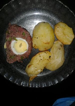 Una foto de Pan de carne con papas al horno