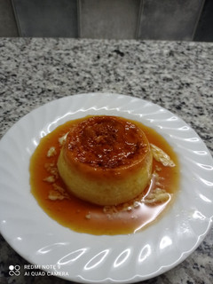 Una foto de Flan en microondas