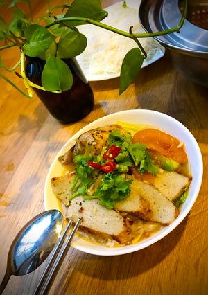 Hình của món Bún chả cá Nha Trang (đầu cá thu).