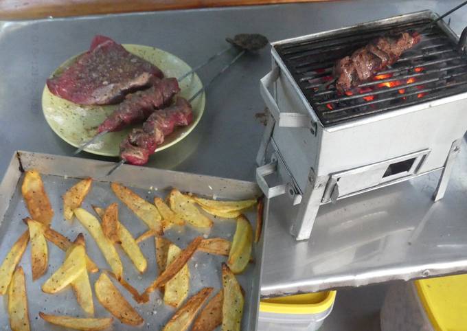 The classic steak and chips