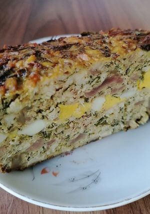 O poză a rețetei Drob din piept de pui, ficat de pui și pipote.