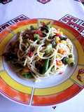 Spaghete cu legume mexicane și măsline